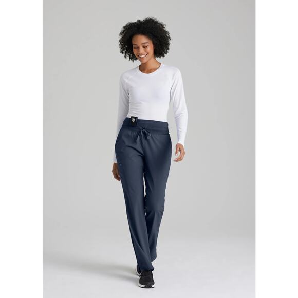 Barco/Skechers Stride 5-Pocket Mid-Rise Fit and Flare Pant Gray/Steel Size S NWT - Picture 1 of 5